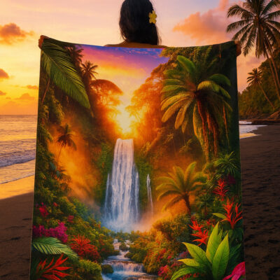Serviette Microfibre Cascade Tropical