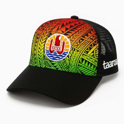 Casquette Drapeau Polynésien rond