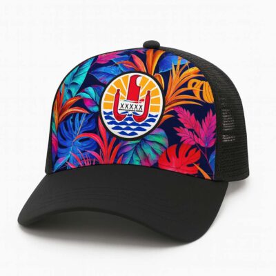 Casquette Drapeau Polynésien Fleur