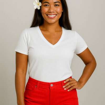 T-shirt Col V Uni